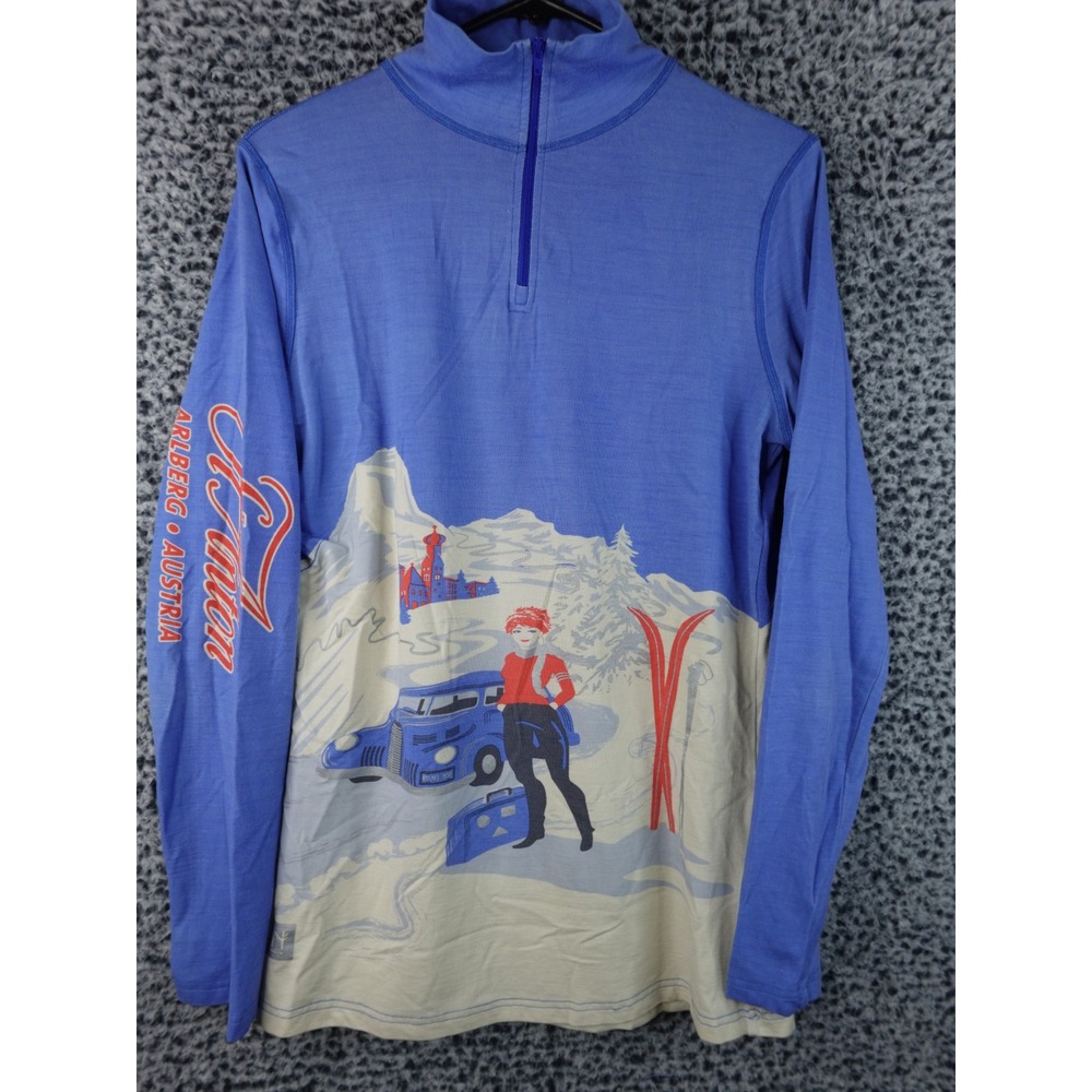 Rare Neve Designs Women's‎ L St. Anton Arlberg Austria 1/4  Zip Top Stowe
